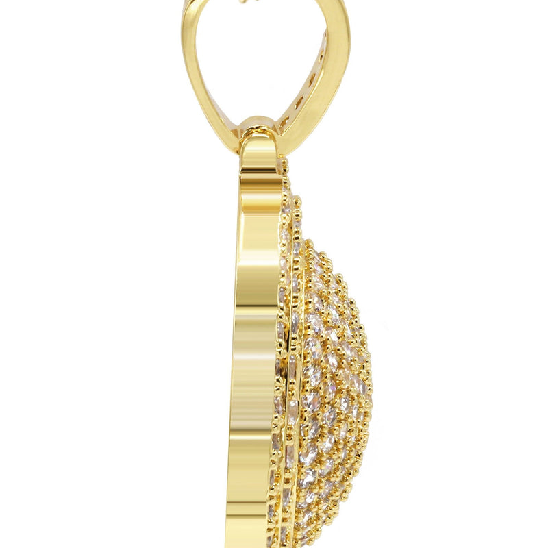 Mens Gold Plated Rope Chain & Dog Tag Pendant | Appx. 30.3 Grams