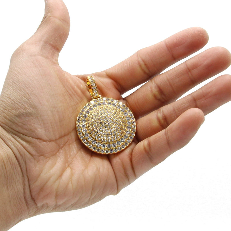 Mens Gold Plated Dog Tag Pendant | 22.3 Grams