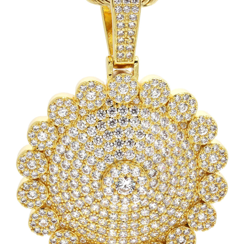 Mens Gold Plated Rope Chain & Dog Tag Pendant | Appx. 33 Grams