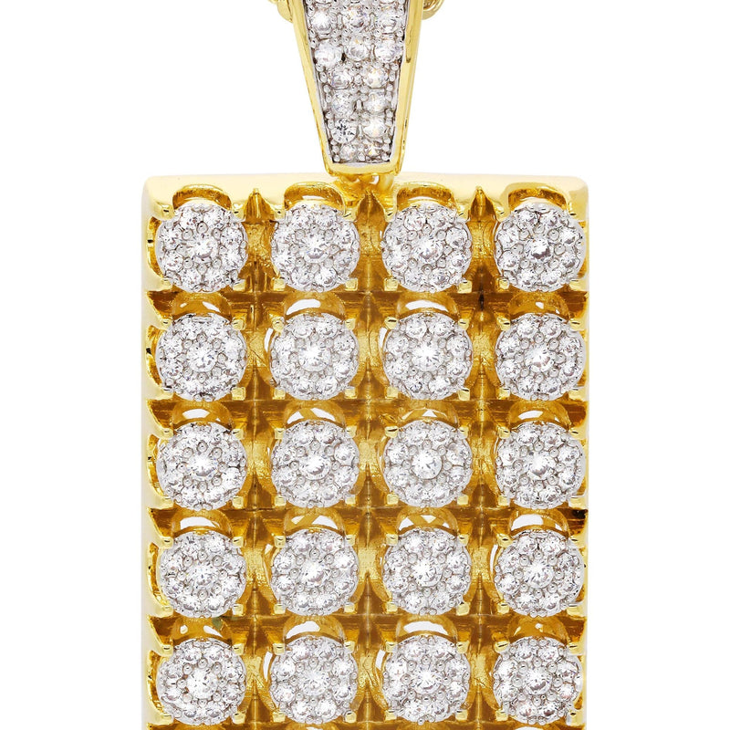 Mens Gold Plated Franco Chain & Dog Tag Pendant | Appx. 40.2 Grams
