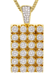Mens Gold Plated Franco Chain & Dog Tag Pendant | Appx. 40.2 Grams