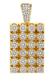 Mens Gold Plated Dog Tag Pendant | 32.2 Grams