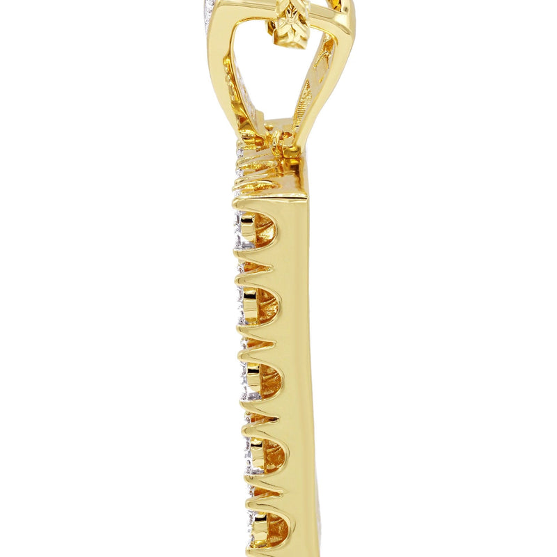 Mens Gold Plated Franco Chain & Dog Tag Pendant | Appx. 40.2 Grams
