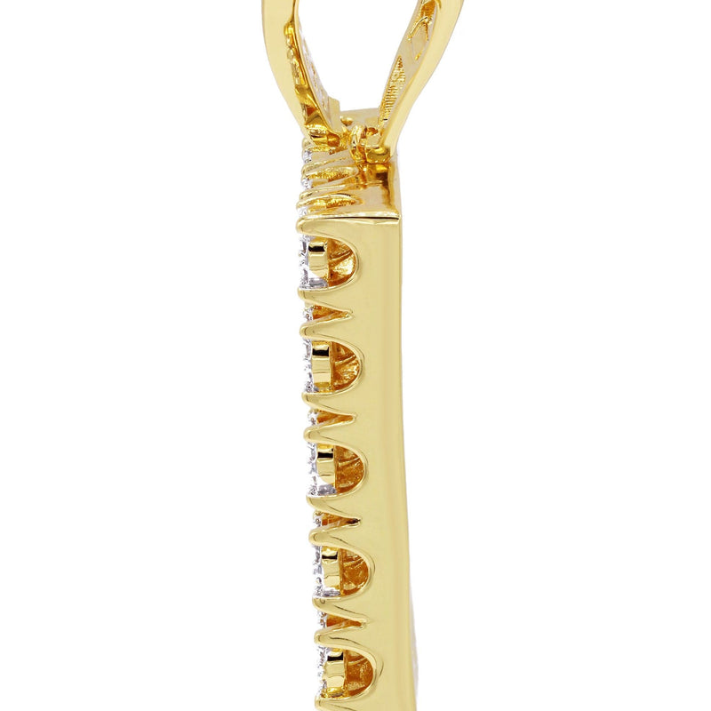 Mens Gold Plated Dog Tag Pendant | 32.2 Grams