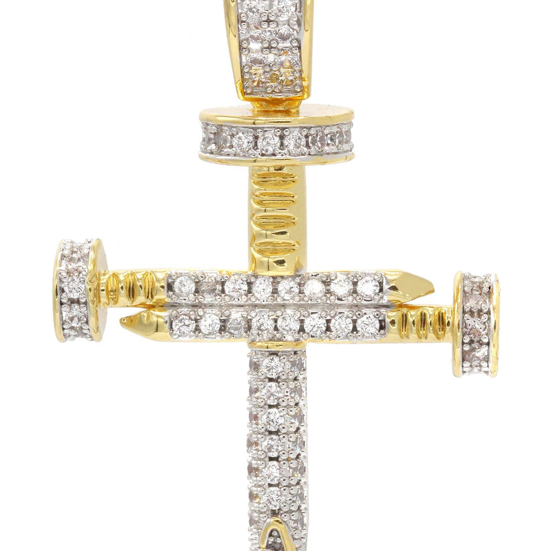 Mens Gold Plated Cross Pendant | 7 Grams