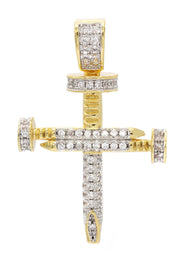Mens Gold Plated Cross Pendant | 7 Grams