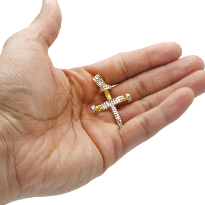 Mens Gold Plated Cross Pendant | 7 Grams