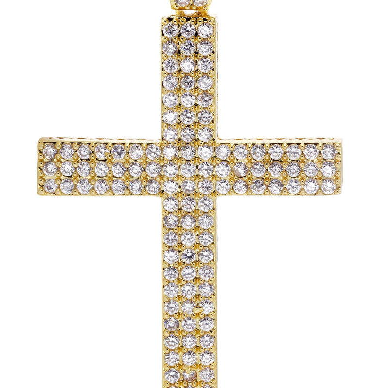 Mens Gold Plated Cross Pendant | 11.9 Grams