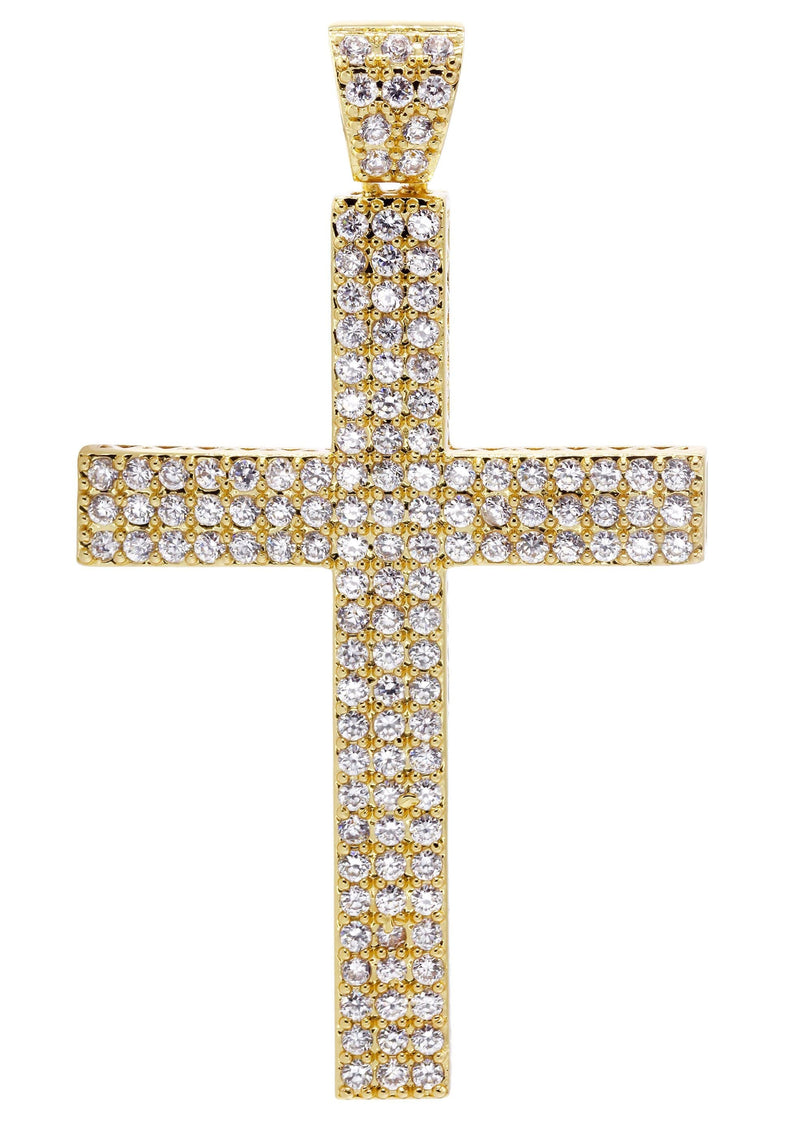 Mens Gold Plated Cross Pendant | 11.9 Grams