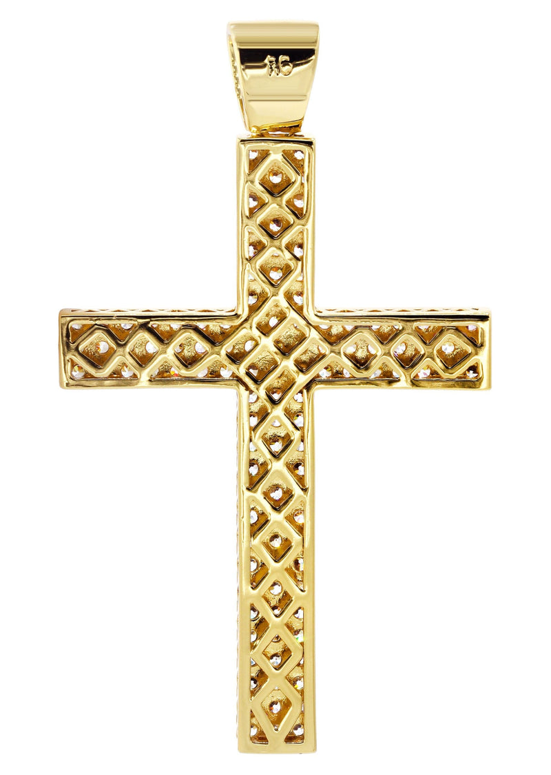 Mens Gold Plated Cross Pendant | 11.9 Grams