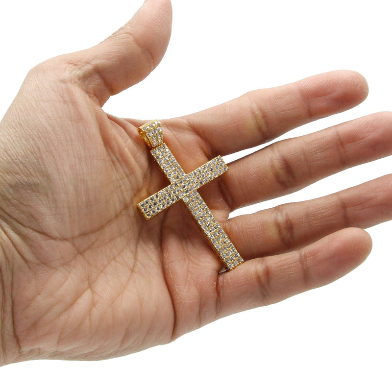 Mens Gold Plated Cross Pendant | 11.9 Grams