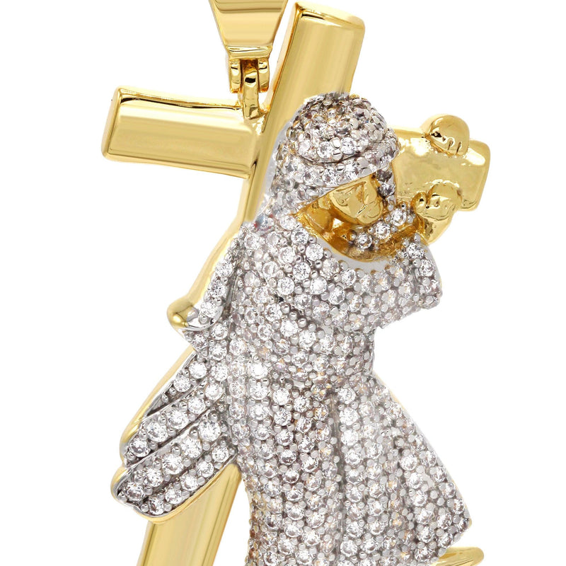 Mens Gold Plated Cross Pendant | 6.4 Grams