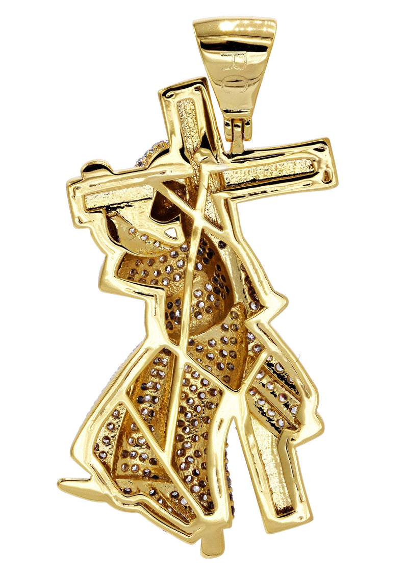 Mens Gold Plated Cross Pendant | 6.4 Grams