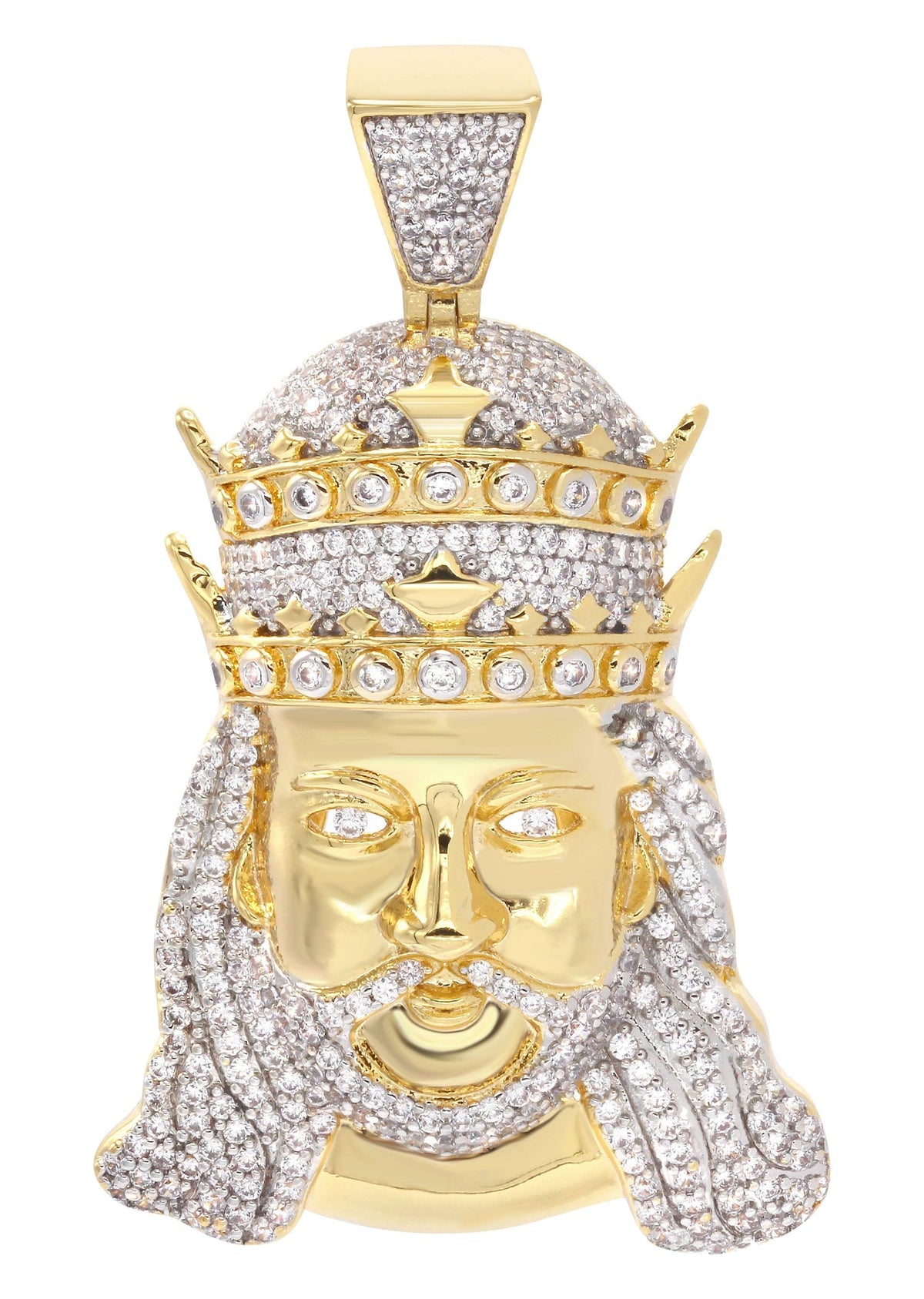 Mens Gold Plated King Pendant | 11.5 Grams