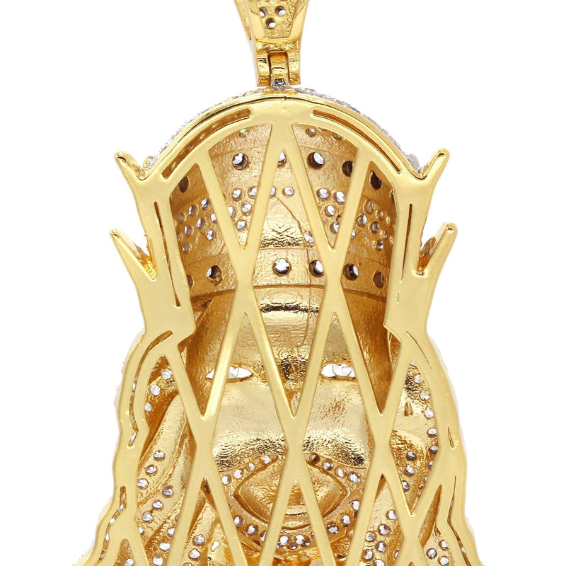 Mens Gold Plated King Pendant | 11.5 Grams