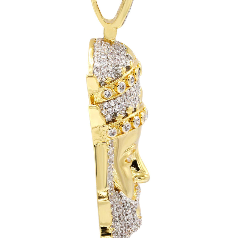 Mens Gold Plated King Pendant | 11.5 Grams