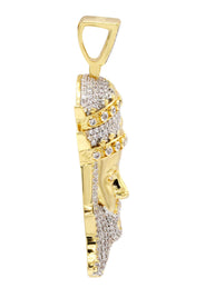 Mens Gold Plated King Pendant | 11.5 Grams