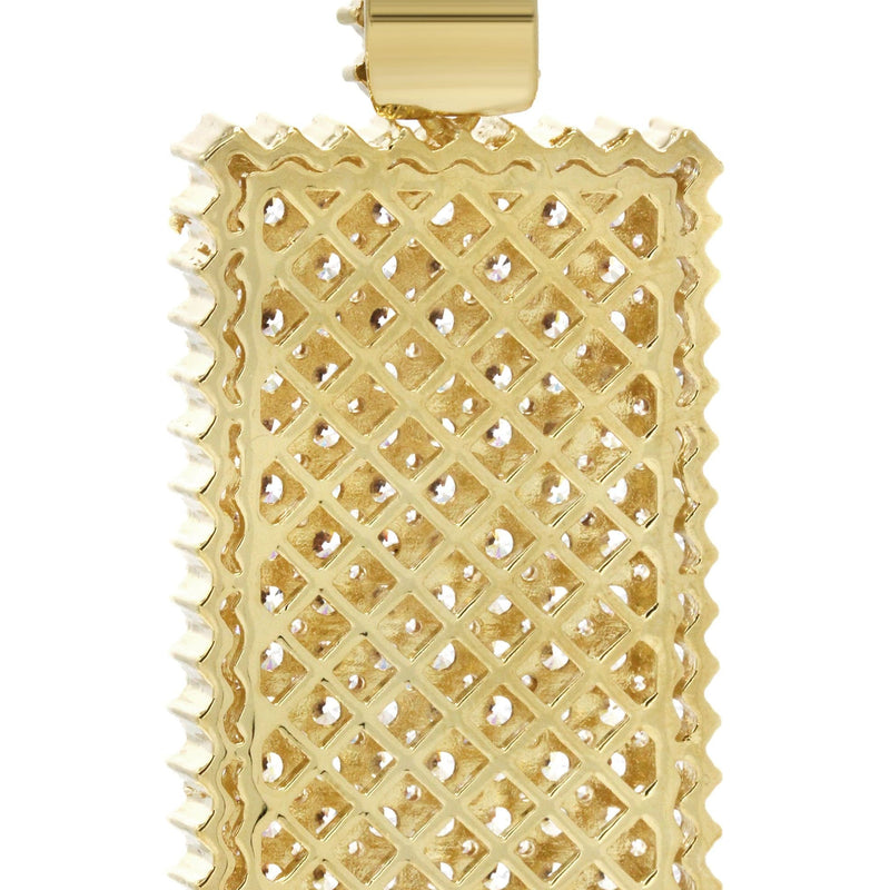 Mens Gold Plated Dog Tag Pendant | 20 Grams