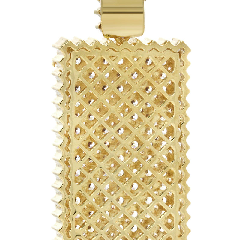 Mens Gold Plated Franco Chain & Dog Tag Pendant | Appx. 28 Grams