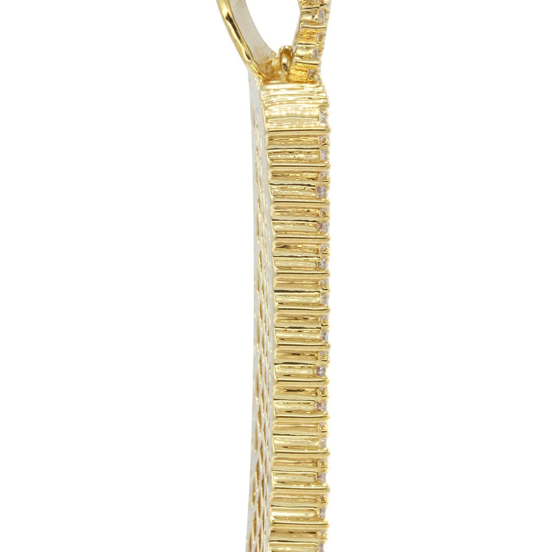 Mens Gold Plated Dog Tag Pendant | 20 Grams