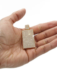 Mens Gold Plated Dog Tag Pendant | 20 Grams