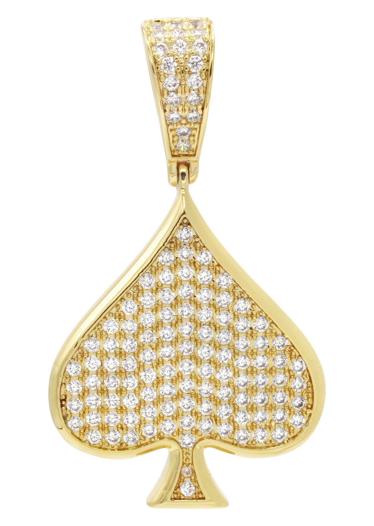Mens Gold Plated Ace of Spades Pendant | 7.9 Grams