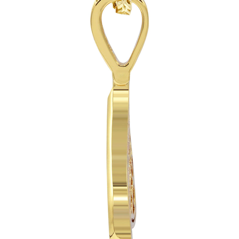 Mens Gold Plated Franco Chain & Ace of Spades Pendant | Appx. 15.9 Grams