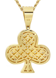 Mens Gold Plated Cuban Link Chain & Clover Pendant | Appx. 18.8 Grams