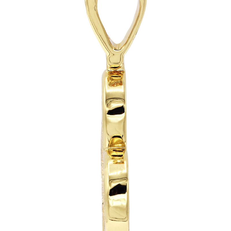 Mens Gold Plated Clover Pendant | 10.8 Grams