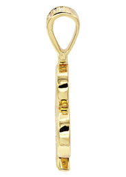 Mens Gold Plated Clover Pendant | 10.8 Grams