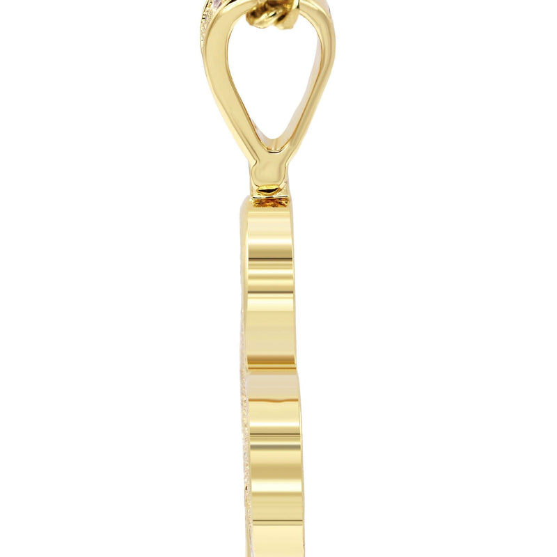 Mens Gold Plated Cuban Link Chain & Clover Pendant | Appx. 18.8 Grams