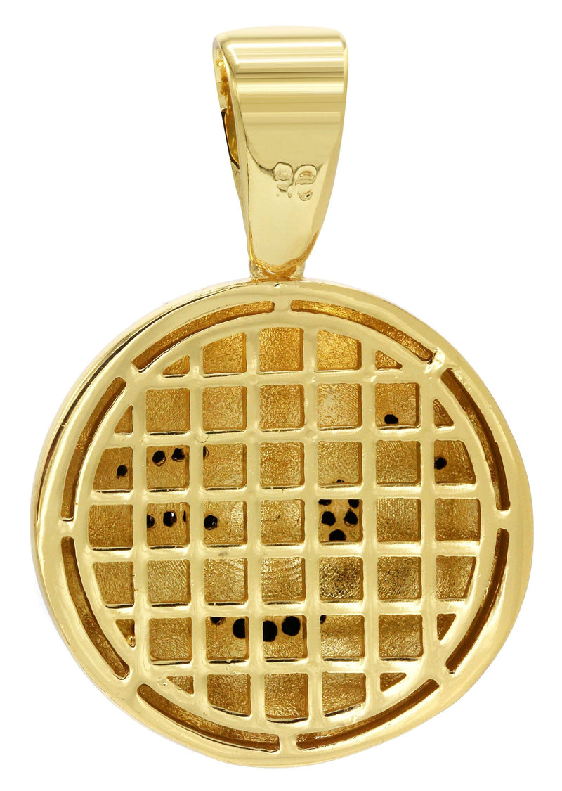 Mens Gold Plated Emoji Pendant | 6.3 Grams