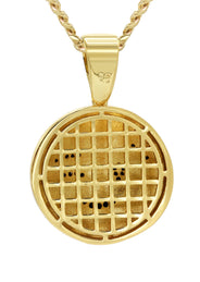 Mens Gold Plated Cuban Link Chain & Emoji Pendant | Appx. 14.3 Grams