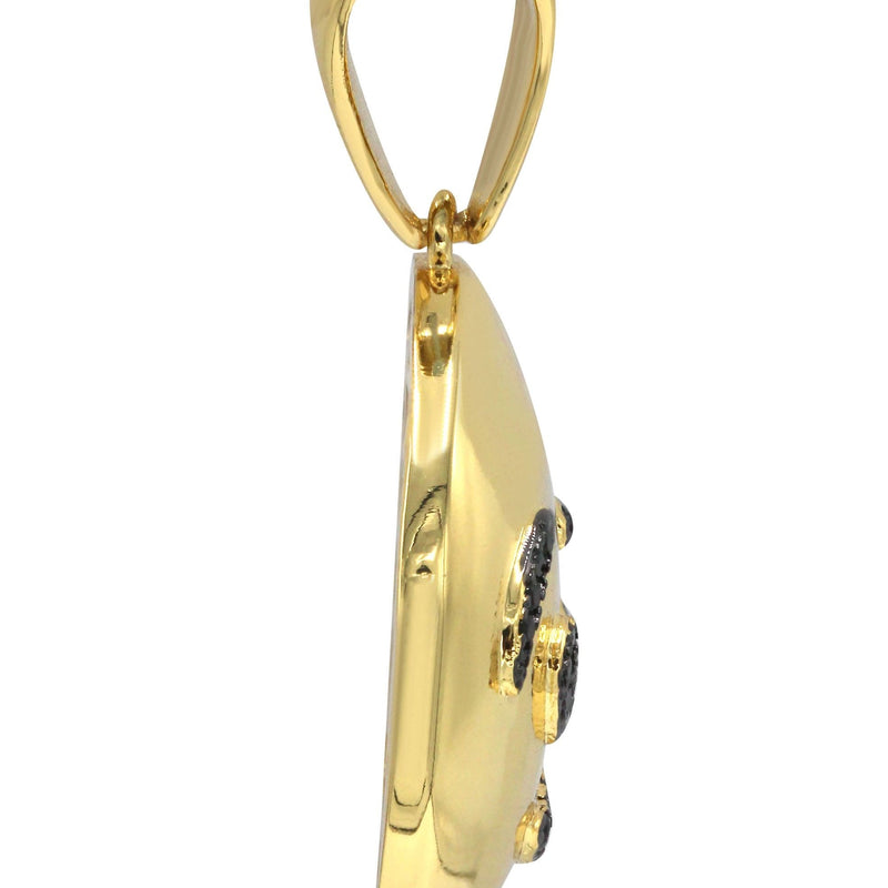 Mens Gold Plated Emoji Pendant | 6.3 Grams