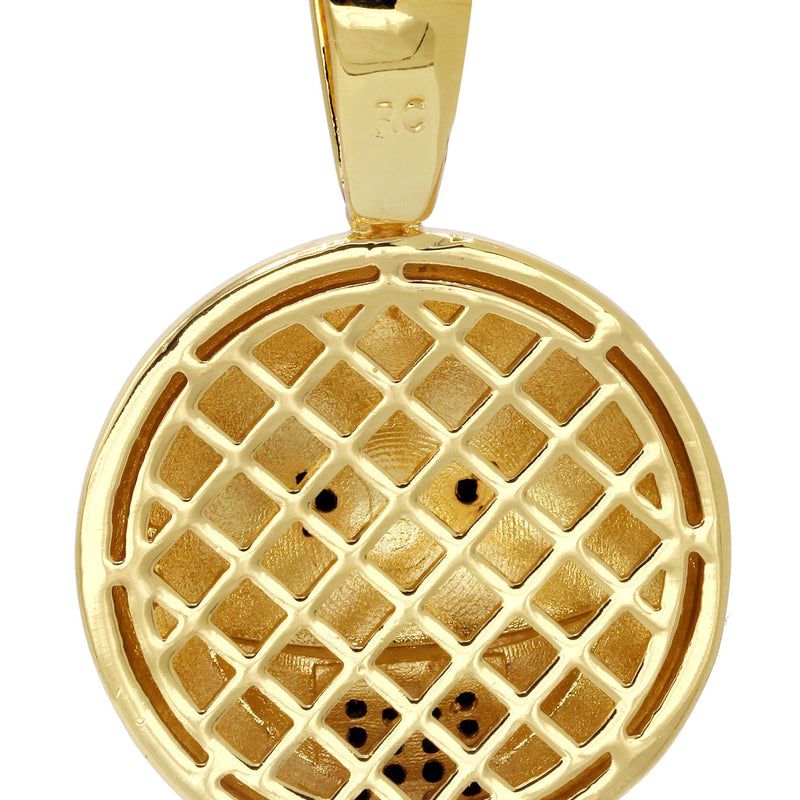 Mens Gold Plated Emoji Pendant | 8 Grams