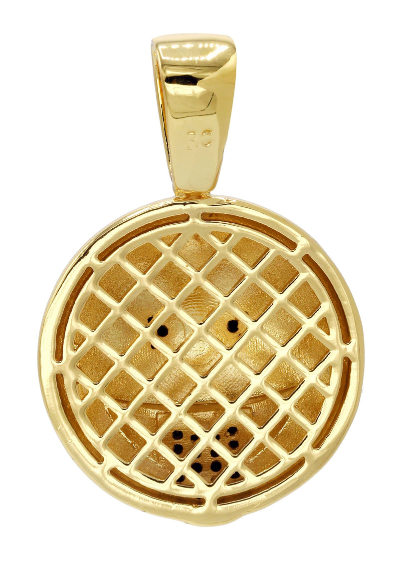 Mens Gold Plated Emoji Pendant | 8 Grams