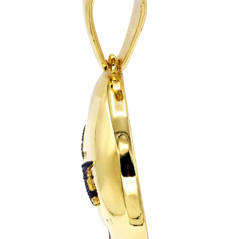 Mens Gold Plated Emoji Pendant | 8 Grams