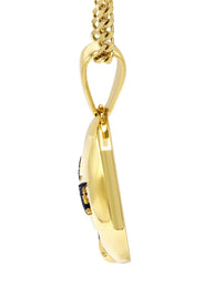 Mens Gold Plated Cuban Link Chain & Emoji Pendant | Appx. 16 Grams