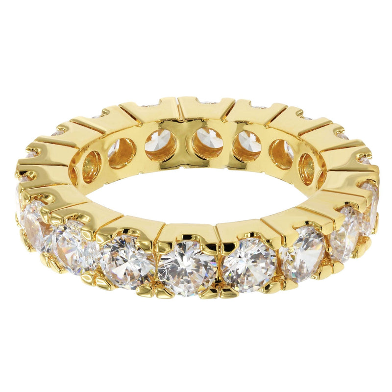 Mens Gold Plated Eternity Ring | 6.3 Grams