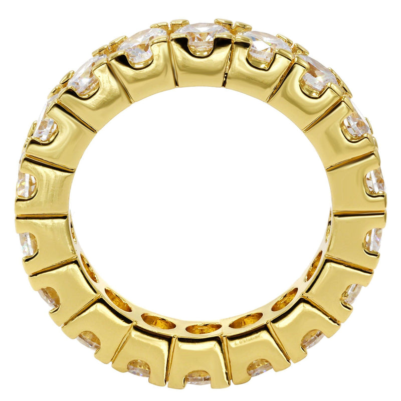 Mens Gold Plated Eternity Ring | 6.3 Grams