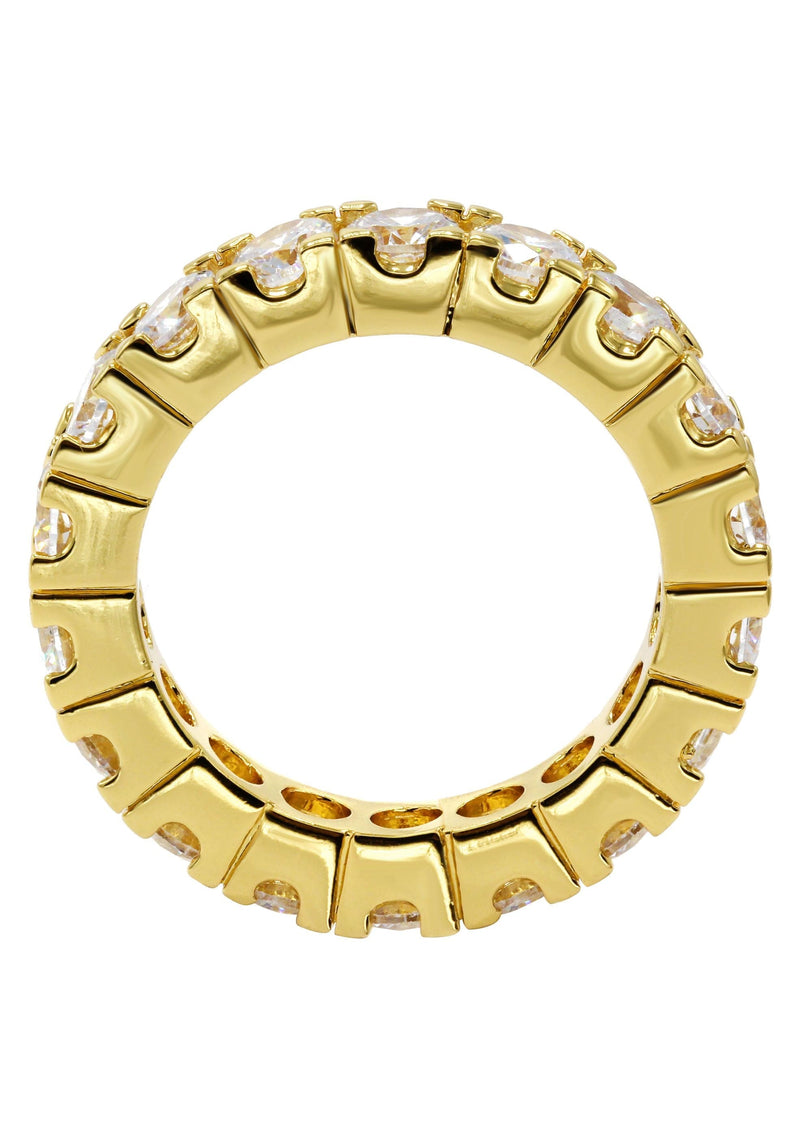 Mens Gold Plated Eternity Ring | 6.3 Grams