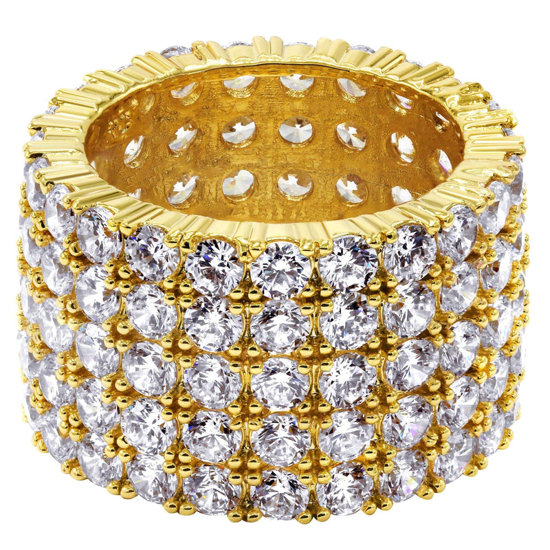 Mens Gold Plated Eternity Ring | 14.1 Grams