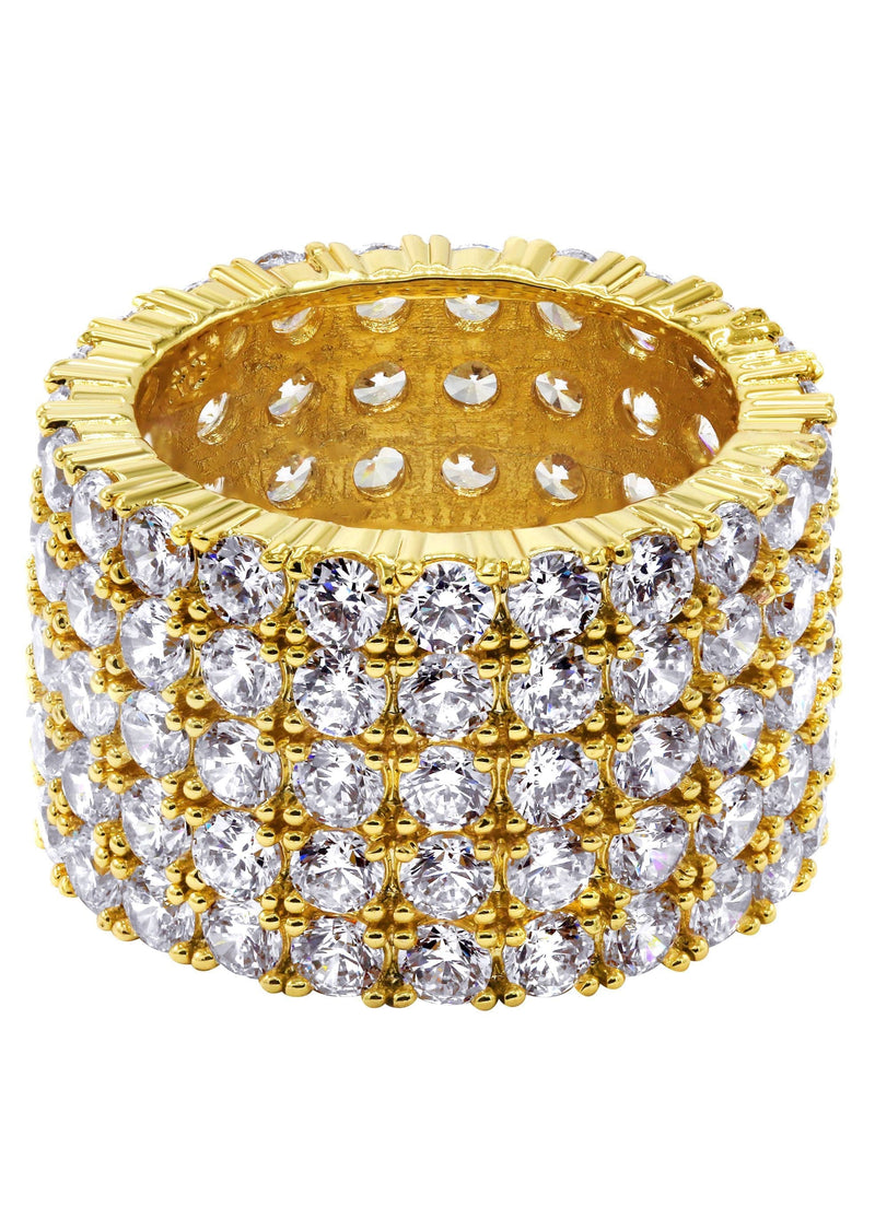 Mens Gold Plated Eternity Ring | 14.1 Grams