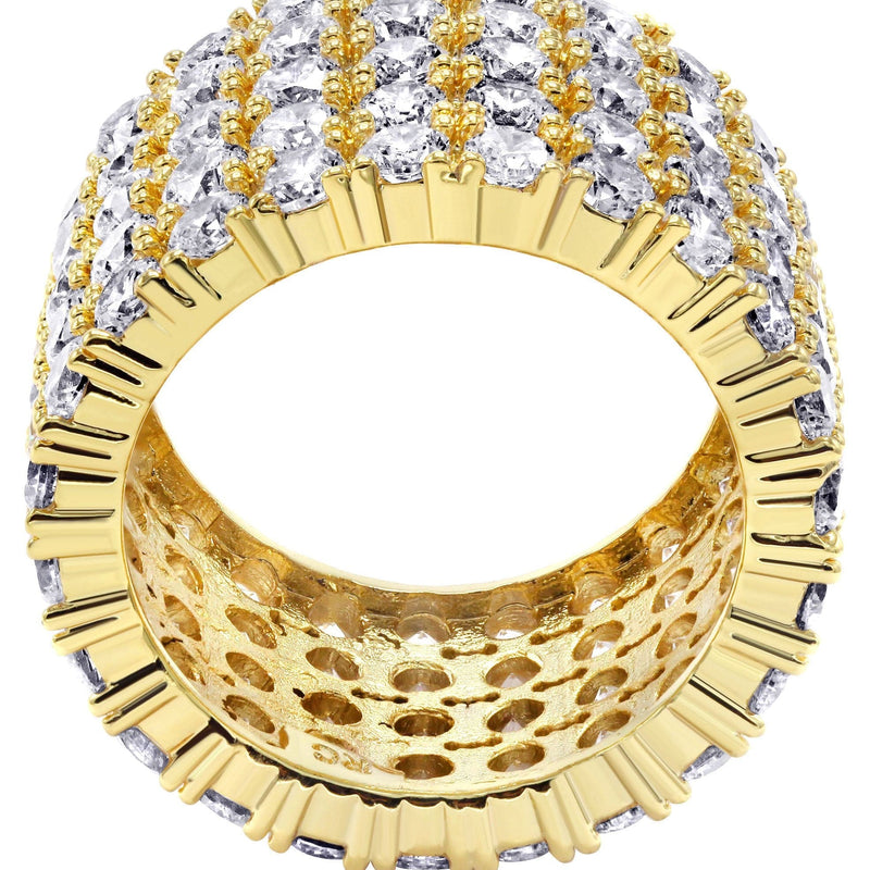 Mens Gold Plated Eternity Ring | 14.1 Grams