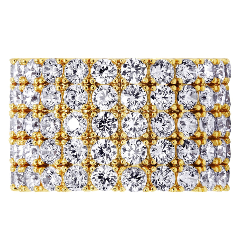 Mens Gold Plated Eternity Ring | 14.1 Grams