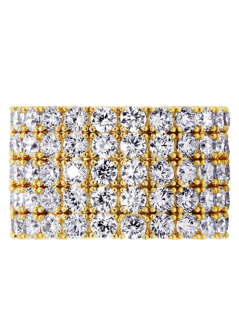 Mens Gold Plated Eternity Ring | 14.1 Grams