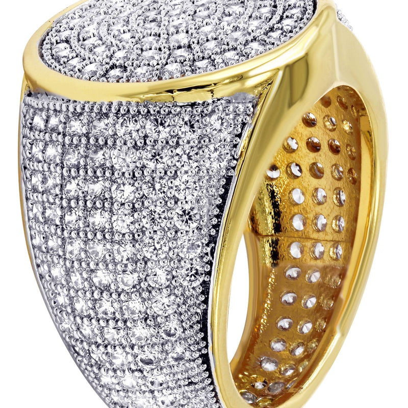 Mens Gold Plated Pinky Ring | 10.5 Grams