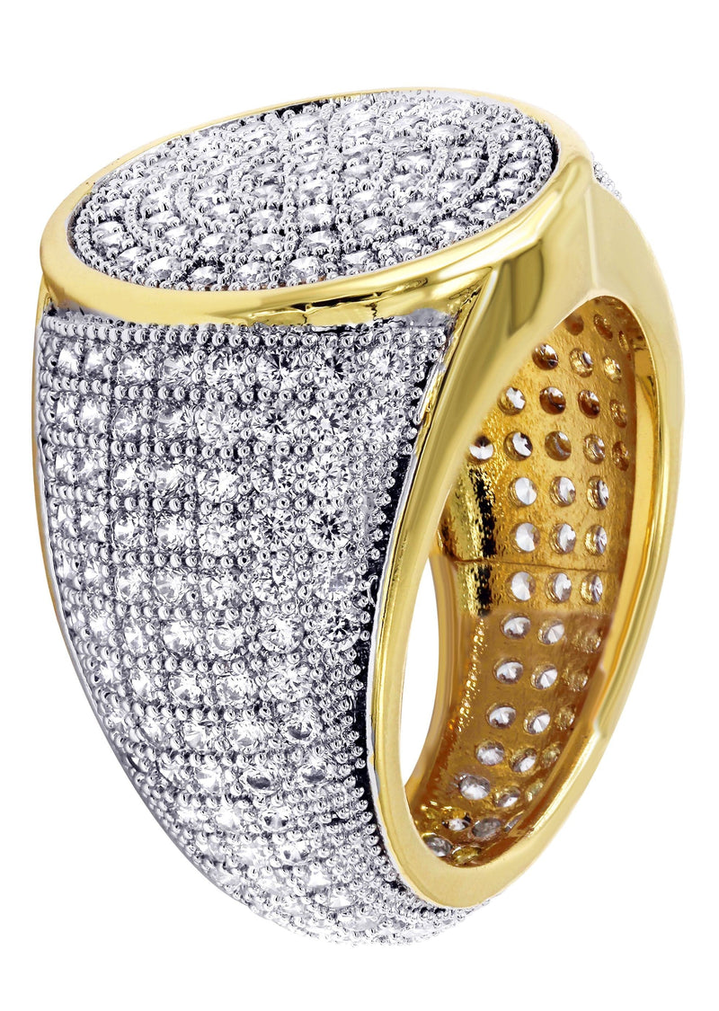 Mens Gold Plated Pinky Ring | 10.5 Grams