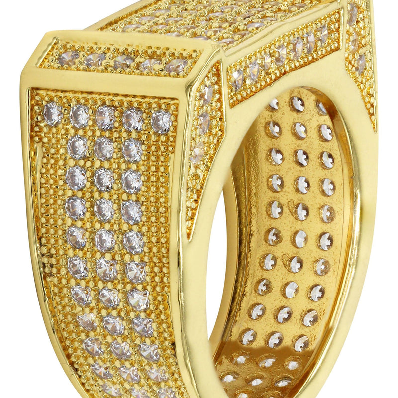 Mens Gold Plated Pinky Ring | 9.5 Grams