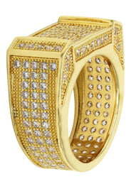 Mens Gold Plated Pinky Ring | 9.5 Grams